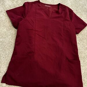 Small mandala scrub top. Burgundy